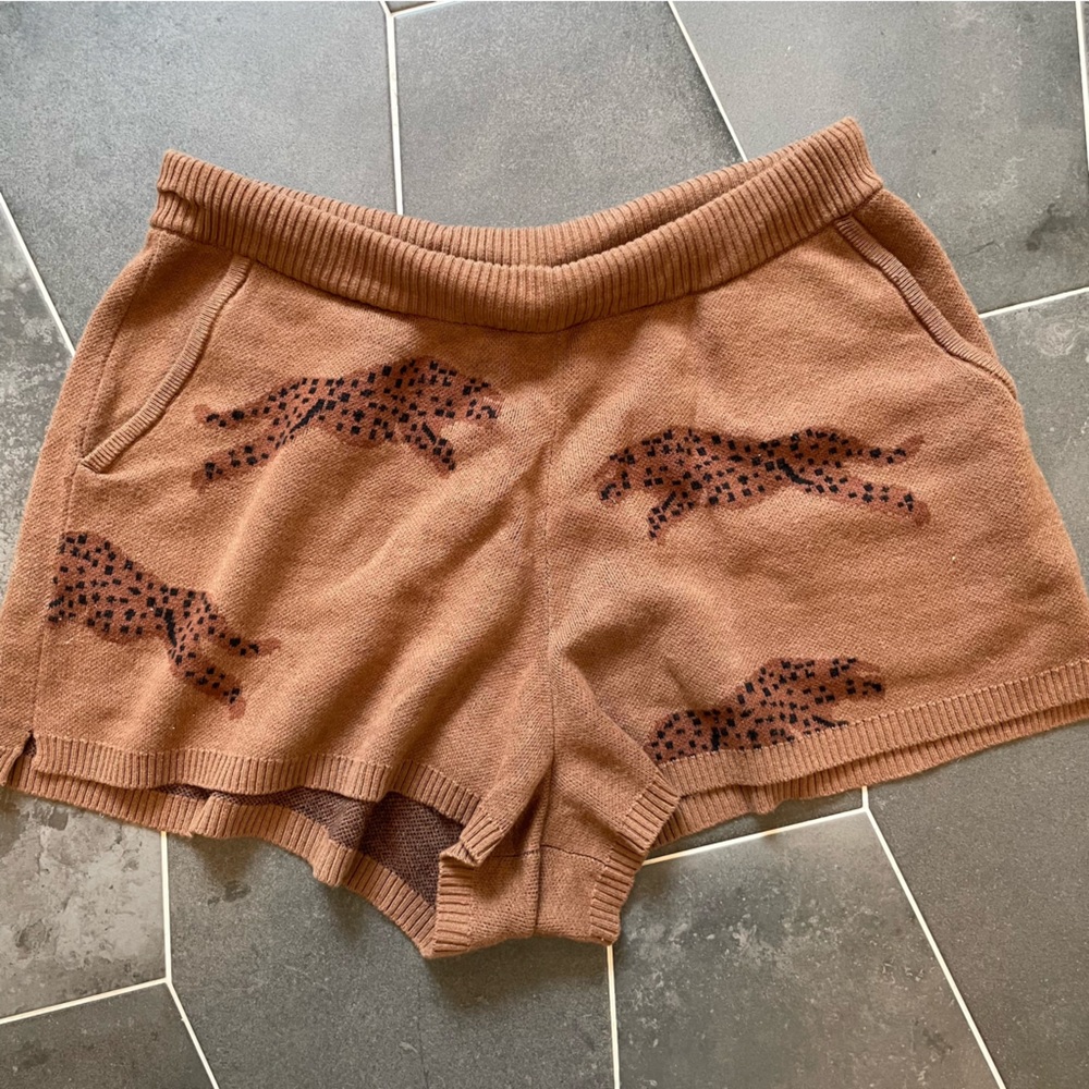 SMYM Cheetah Sweater Shorts